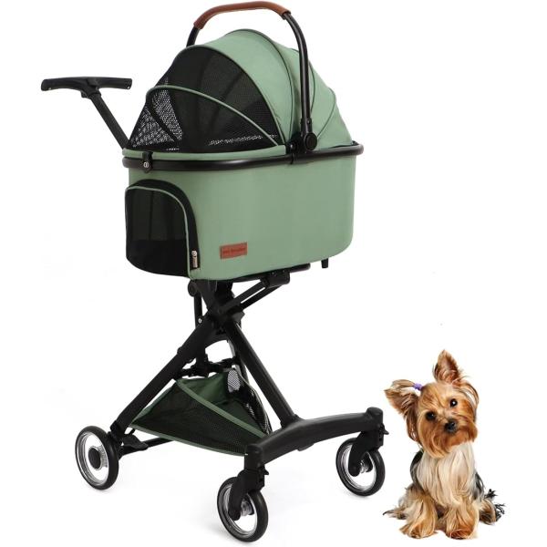 バリエーションコード : 2B9FUYJ8J9ペットカートはベビーカー用全アルミフレームを使用し、強度と軽さを同?に実現。多頭飼い＆小型犬猫向けの耐荷重?20kg。犬用カート重量4.9kgと軽く女性も取回しが非常にスムーズ。散歩しながら、視...