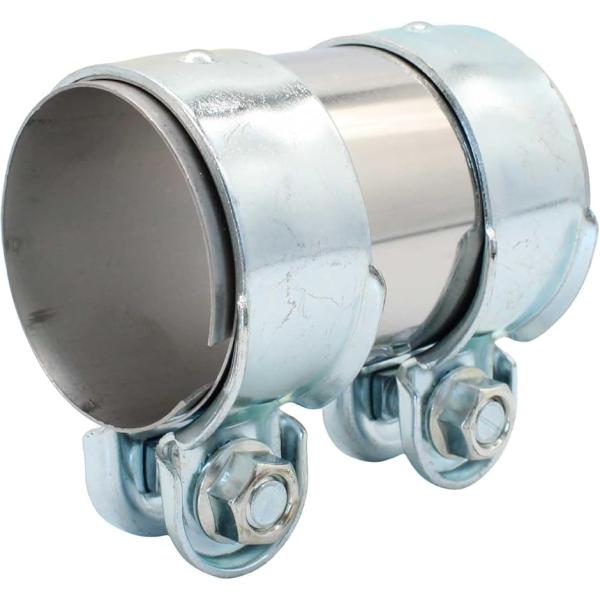 マフラー バンド 汎用 エキゾースト 連結 排気管 ジョイント 全長95mm ステンレス マフラークランプ 内径 (51mm)