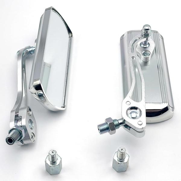 バリエーションコード : 2B9JQ0RYW0バイク カスタム ドレスアップにおすすめレトロ クラシック アルミ フレーム ミラーです。オシャレで高機能なアルミ製フレームのバックミラーです。ショートタイプでスリムなデザイン、すり抜け性能抜群...