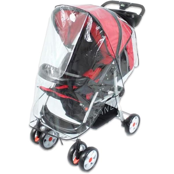 「防雨・防寒対策に」防雨・防寒対策に最適なペットカート用レインカバーです。フリーサイズで汎用性が高く、装着もカンタン。透明クリアデザインなので、ワンちゃんやネコちゃんの視界を遮らず安心です。ポータブルで携帯にも便利なこのカバーは、どんな悪天...