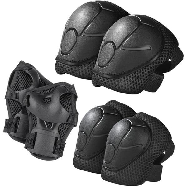 バリエーションコード : 2B9LK98Q1F- 「安全性の向上」膝パッド、肘パッド、リストガードの6点セットで、スケートやサイクリング中の転倒からお子様をしっかりと守ります。安心してアクティビティを楽しむことで、お子様の自信と冒険心を育む...