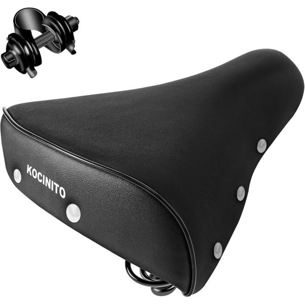 バリエーションコード : 2B9QKWIL6U「防水滑り止め」 自転車サドルの表面は PU 材質を使用しており、100％防水で、外出や通勤・通学に最適です。「ファッションデザイン」 おしゃれなブラウンの配色と、側面のリベットデザインが、ビン...