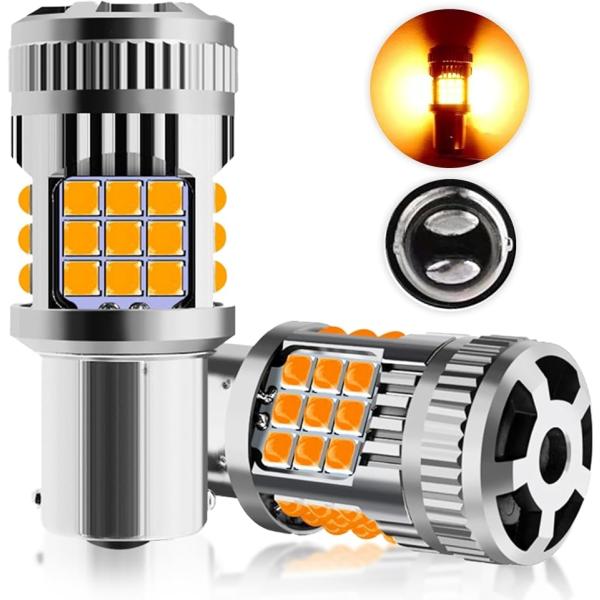 S25 LED ダブル 1157 ピン角 180度 段違い ウインカー ウインカーバルブ テールランプ アンバー(イエロー(アンバー))