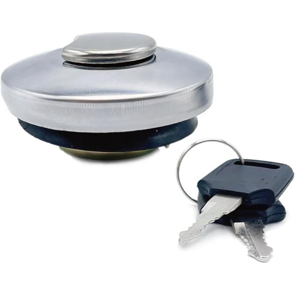 ホンダ モンキー ゴリラ GN50 等 対応 汎用 ガソリンタンクキャップ シルバー キー セットクロームメッキ仕上げ 高級感があり愛車のドレスアップにおすすめ仕様：径約φ65mm　内部径約φ34mm　鍵2本 付属適合：ホンダ モンキー ゴ...