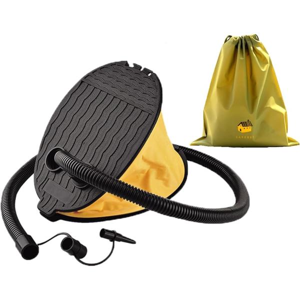 ・ワンストロークで3L(3000cc)空気が入るフットポンプです。カヤック・エアマット・ゴムボート・浮き輪・お子様用プール・風船 等の空気入れに。フイゴの部分は穴が開きにくいように・破れにくいよう繊維が織り込んであります。携帯に便利な防水ポ...