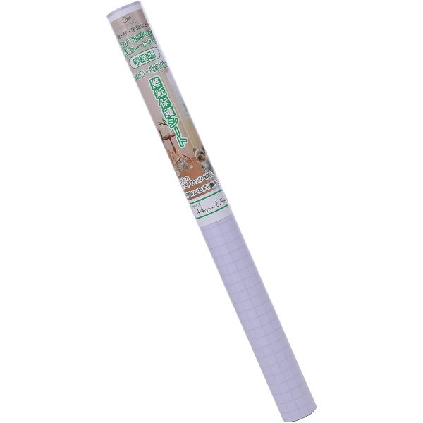 バリエーションコード : 2BF0NLLZD7・半透明 壁のキズ、汚れ防止 壁紙保護シート 44cmx2.5m・カラー：半透明、つや消しタイプ はがせる粘着タイプ：弱 裏紙に1cm方眼マス目入り・材質 / 本体：PO、PVC、紙、粘着剤：ア...