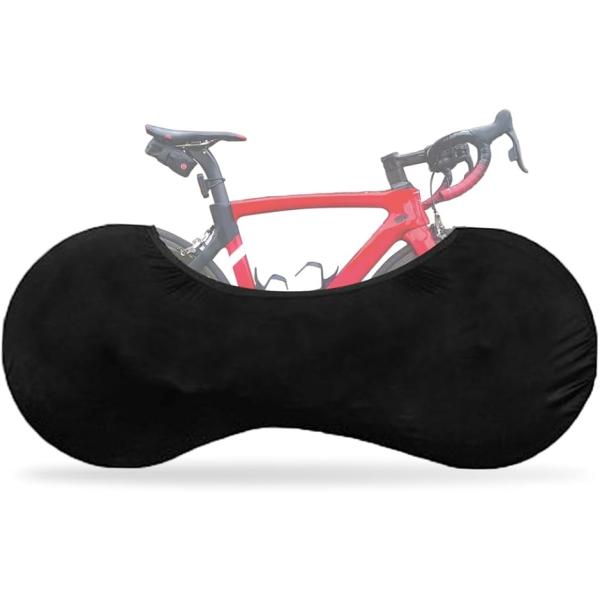 自転車室内保管カバー 屋内 車載 ストレッチ ホイール 汚れ 防止 保護(ブラック)