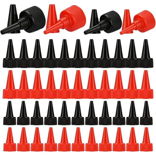 交換キャップ ドロッパーボトル 液体ボトル 4種サイズ スクリュー 液漏れ防止 塗料 絵の具 レジン 48点