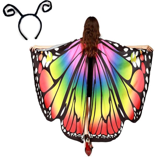 バリエーションコード : 2BJ6KPCFSXマントセットは、他のコスプレイヤーと差をつけたいコスプレ面白グッズをお探しの方に。カラフルで華のある蝶の羽をモチーフにしたガウンとカチューシャの可愛いセット。シックな服に羽織って合わせて主役級に...