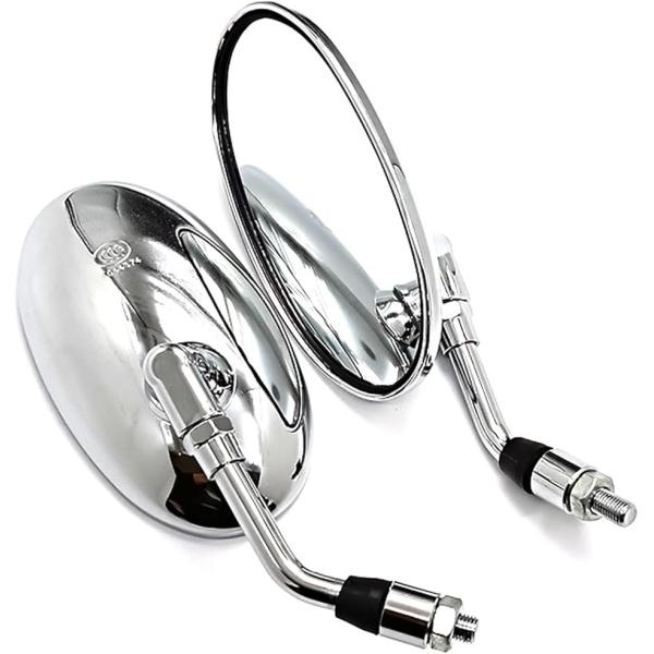 バリエーションコード : 2BJ9S64HKNオーバルショートミラー左右セットになります。後方確認がしやすく、車間距離もつかみやすい凸面タイプ。ミラーのネジ部分は10mm（P=1.25）正ネジとなります。M10/M8逆ネジやM8正ネジのバイ...