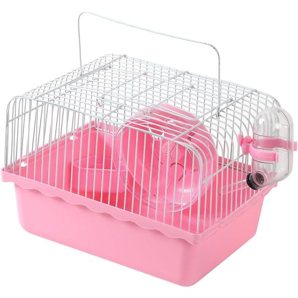 バリエーションコード : 2B9863FVQ6「ペットとのお出かけに」旅行や通院時に便利な小動物用キャリーケースです。上部は金属製のケージのため丈夫で通気性も良く、いつでもペットの様子を確認できます。「様々な用途に」回し車や移動中でも水をあ...