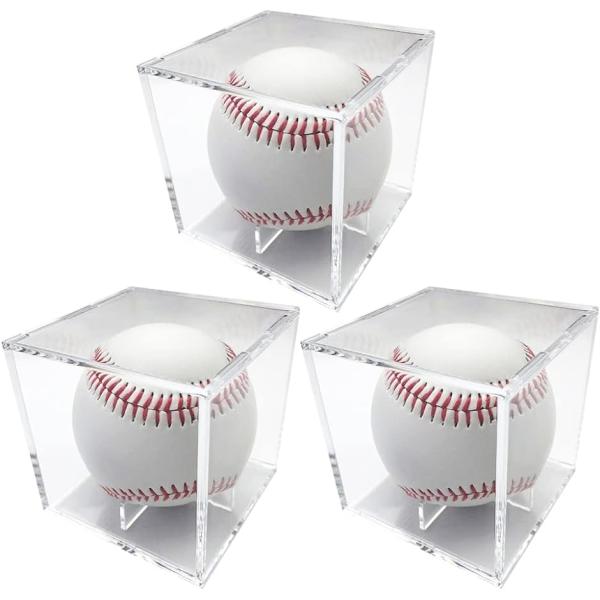 サインボールケース ディスプレイ 展示 野球ボール 記念ボール UVカット仕様 クリア 組み立て