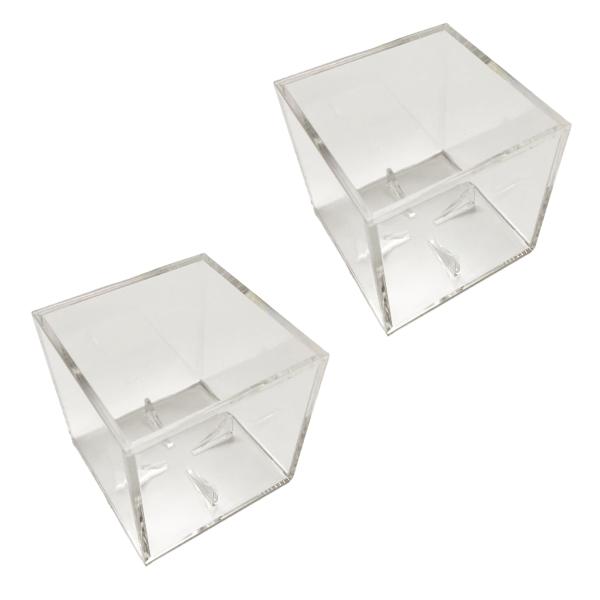 サインボールケース UVカット クリア 野球・記念ボール用 ディスプレイケース (クリア,  2個セット)