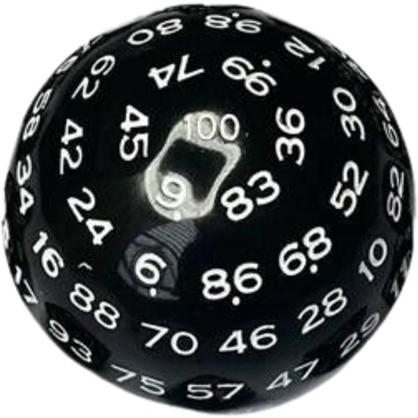 100面体のサイコロです。1から100までの数字をランダムに決めたいときに活躍し、さまざまなゲームで使用できます。ボードゲームやテーブルトークRPG（TTRPG）、マジック、占い、ビンゴなど、様々な用途でお使いいただけます。アクリル素材でつ...