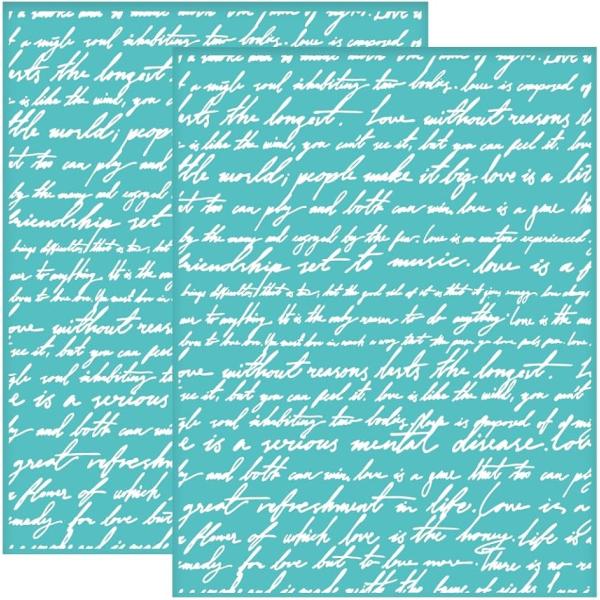 文字モチーフ:手書きテキストの柄があり、私達の作品をより生き生きとさせ、クラシック雰囲気を感じさせます。パッケージとサイズ：パッケージにはスクリーンステンシルが2枚含まれています。サイズ：長さ約22cm、幅約28cm。繊細なシルクスクリーン...