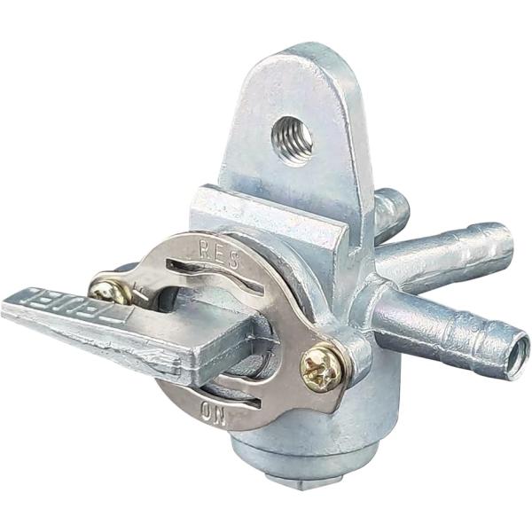 「燃料コック」定番の3WAYタイプのフューエルコックです。カブやダックスなどガソリンタンクからのラインが２本あるタイプに。「適合車種」リザーブ側にメクラをすればカブカスタムなどのガソリンラインが1本の車種にも使用可能。「燃料コック機能」純正...