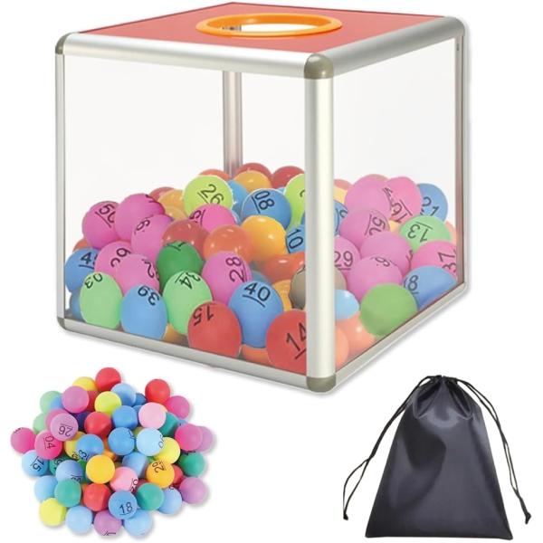 大人数で催されるパーティーやコンパ、忘年会や新年会といった出し物が必須な時に大活躍間違いなしの側面4面スケルトンボックスです会場にいるみんなとドキドキを交友したい、イベントで使えるゲームを探しているという方にピッタリ。1〜75番まであるビン...