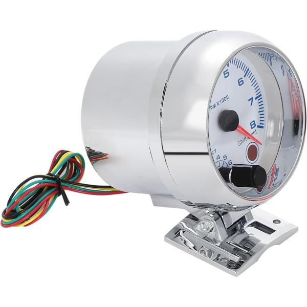 タコメーター シフトライト付き 12V 1-8気筒 汎用 回転計 追加メーター 3.75インチ 8000RPM レーシング カスタム