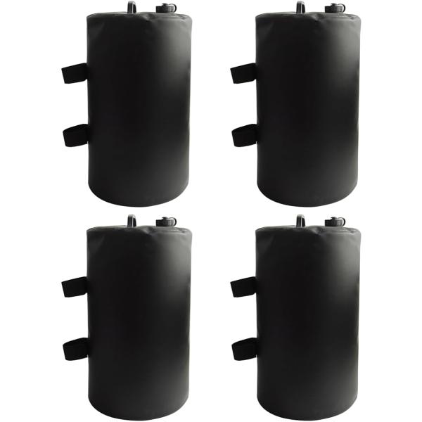 テント 重り タープ 注水式 10L 4個セット 折りたたみ キャンプ アウトドア MDM (ブラック)