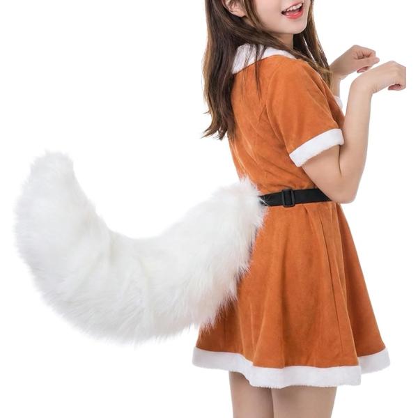 尻尾 コスプレ 特大 しっぽ 狐 キツネ ハロウィン 仮装 白 フェイクファー MDM