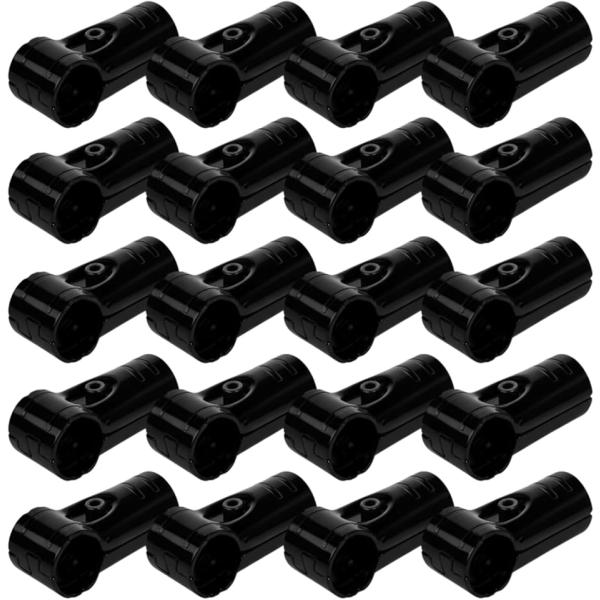 イレクターパイプ メタルジョイント Φ28mm ボルト ナット 付き 組み立て 分解 自由 (ブラック20個,  Φ28mm)