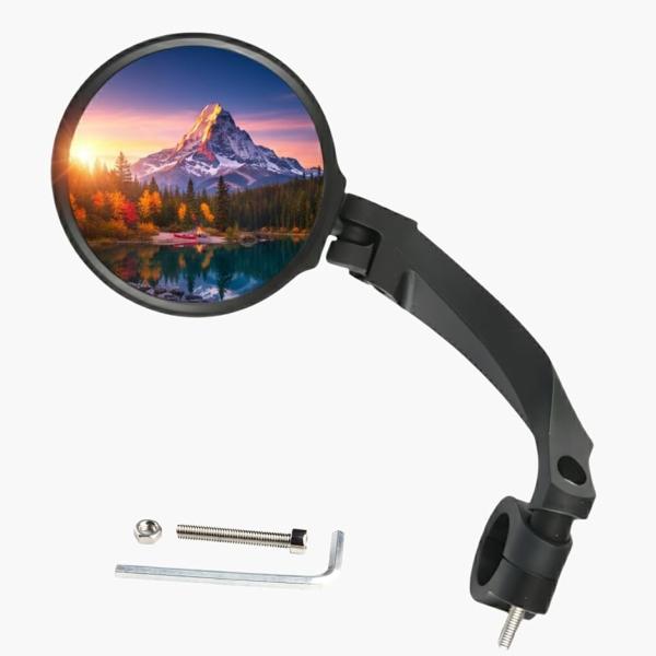 バリエーションコード : 2BRHCSF2JY「焦る社会に、広く見渡す自由を」 ドナリーの自転車用ミラーは、広角の凸面鏡を採用し、後方の視界をワイドに確保できるバックミラーです。ブレない防振構造としっかり固定できるクランプ設計により、ガタつ...