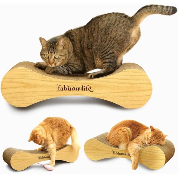 2026年新モデル 猫 爪研ぎ 1年耐久 研ぎカスが出にくい 日本製 超強化ダンボール 両面使える 人気 頑丈 安定 (本桐, 特大)