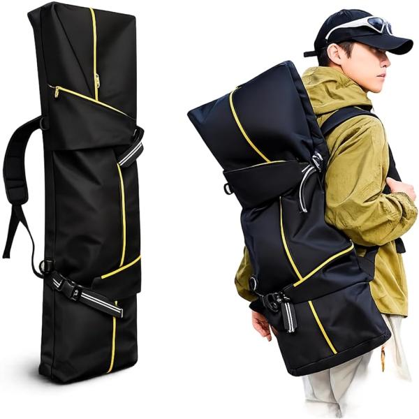 スケートボード ケース リュック型 スケボーバッグ MDM (ブラック（新モデル）,  90cm x 32cm x 10cm)
