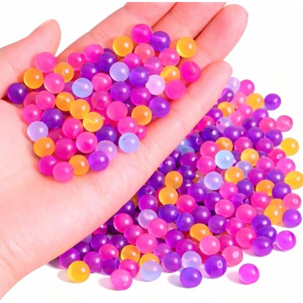 UVチェック UVビーズ UVチェッカー 紫外線 色変化 8mm 穴2mm アクリル 400個 (ランダムミックス)