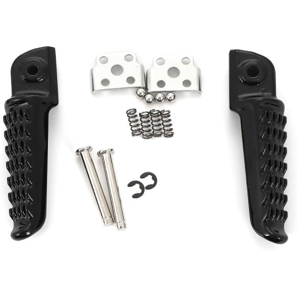 【互換品】アルミ タンデムステップ カワサキ系 ZRX1200 Z900RS Ninja1000 (ブラック,  左右セット)
