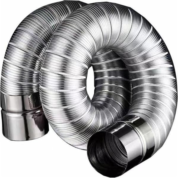 ダクトホース アルミ 排気ダクト 蛇腹ホース 伸縮 耐熱 防水 2m 内径50mm (シルバー)