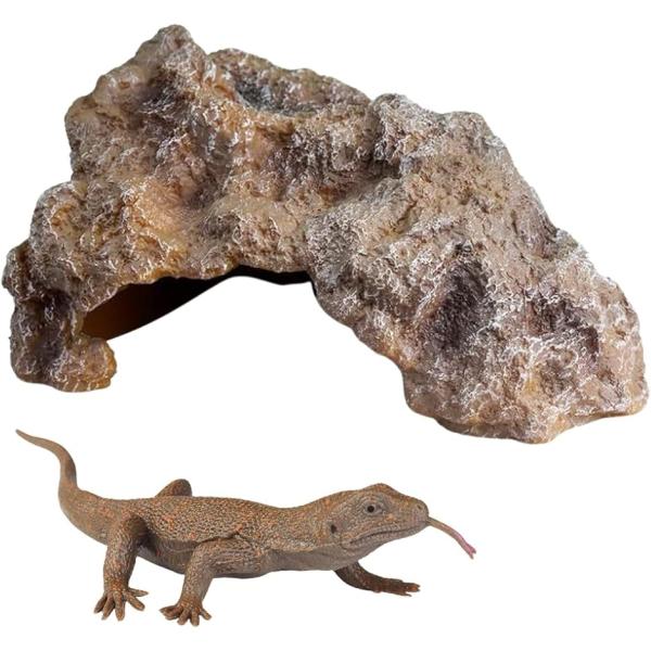 リアルな岩場を再現 軽量で丈夫な樹脂製シェルターは、まるで本物の岩のような質感。水槽やケージに自然な景観をプラスし、見た目にも美しい飼育環境を演出します。多種多様な生体に対応 トカゲ、カエル、ヤモリ、カメなど幅広い爬虫類・両生類の隠れ家とし...