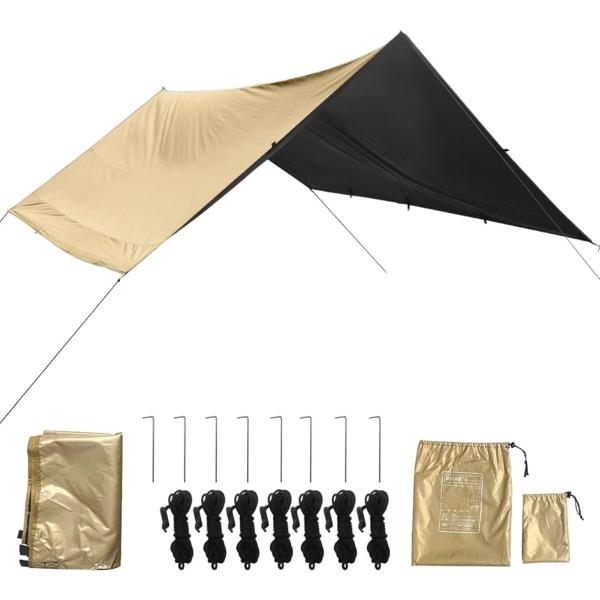 バリエーションコード : 2B94WFCK2X「アレンジ自由自在」タープ全体で16箇所ループが付いているため環境状況に応じて多様な機能を発揮し、パリエーション様々出来ます。ポールやロープを組み合わせ、天候やシーンに合わせていろいろな張り方が...