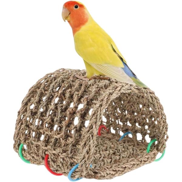 バリエーションコード : 2BU4QFKLOU「多機能：遊びと休憩を両立した天然テント型鳥ハンモック」 この天然テント型の鳥用ハンモックは、ペットの鳥たちにとってまさに理想の遊び場兼隠れ家です。通常は隠れ家としてリラックスできるスペースを提...