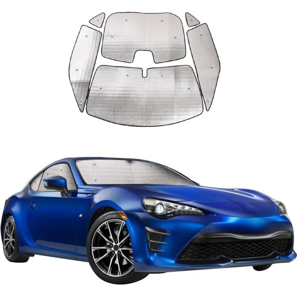 トヨタ 86/スバル BRZ 2012〜2021年専用 車用 サンシェード UVカット 日よけ 全窓対応(2012〜2021年対応)