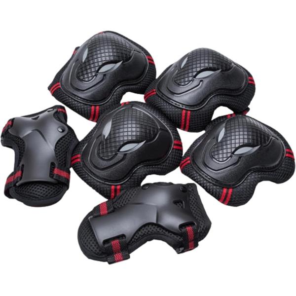 バリエーションコード : 2BU84VPR6S「全身をしっかりガードする6点セット」衝撃吸収性に優れた保護パッドが、膝、肘、手首などの主要部位をカバー。スケートボードライディング中の転倒や衝突から大切な体を守り、安心して技に挑戦できます。「...