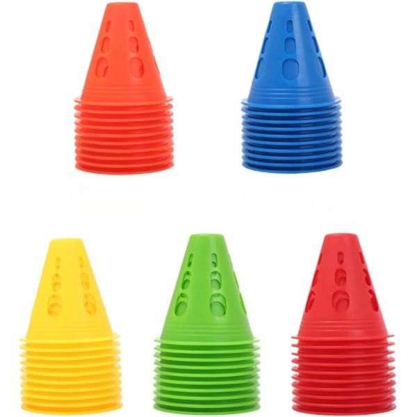 「多用途性」スポーツだけでなく、イベントや屋外アクティビティなど、さまざまな場面で活用できます。?サッカーやフットサルのドリブル練習やコース設定に。?運動会やイベントなどの競技エリアや待機場所の区分けに役立ちます。?体育館などの屋内施設でも...