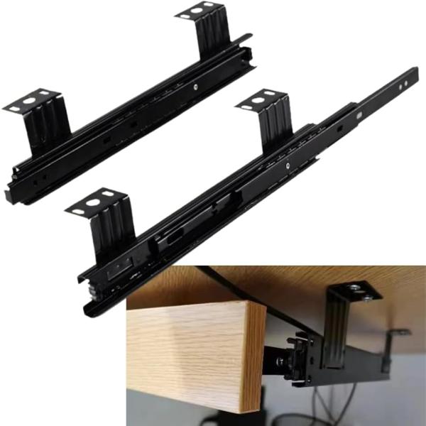 「デッドスペースを有効活用」デスク上が狭くて作業効率が上がらない…そんな悩みを解決。このスライドレールを使えば、キーボードやマウス、小物をデスク下に収納できます。必要な時だけ引き出せるので、デスクを広々使えます。ファイルボックスやモニター、...