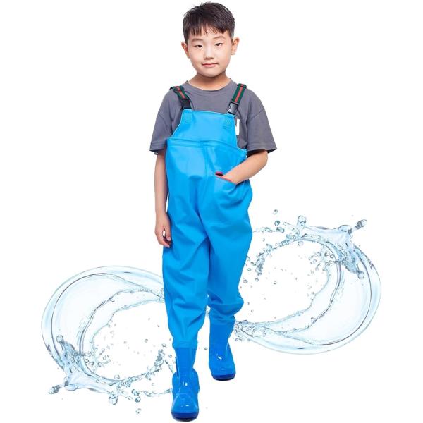 バリエーションコード : 2BUIO1RUI2「特徴」軽量PVC一体成型でウェーダー全体で水をシャットアウト「調節ショルダーベルト」子供の体に合わせて胴長がズレにくい「素材」 PVC70％/ナイロン30％の素材で、胴長だから腰までしっかり防...