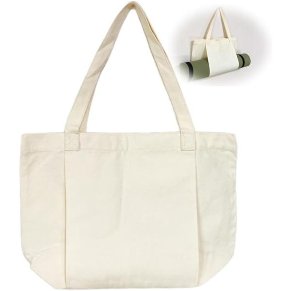 バリエーションコード : 2BUIQ3WRWP＊ヨガマットを便利に持ち運びができるスライドポケット付き バッグと別に持ち運ぶのが面倒臭い時にうれしい「バッグにヨガマットがつけられる。」 トート、ショルダーバッグになります。＊大きいスライドポ...