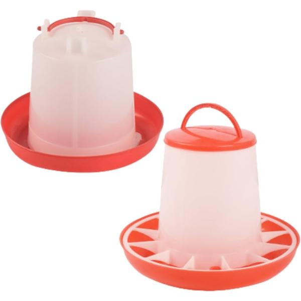 「自動給水＋給餌セット」水と餌が自動で供給される構造で、こまめな補充が不要です。手間を省きながら安定した飼育管理ができます。旅行や不在時にも便利です。「多羽数でも安心の設計」給餌器の皿に仕切りがあり、複数の鶏やひよこが同時に落ち着いて餌を食...