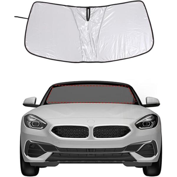 BMW Z4 2017年 サンシェード フロントガラス 日よけ フロントサンシェード カーシェード 遮光断熱 (スチールワイヤータイプ)