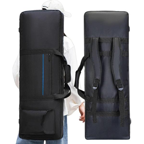 バリエーションコード : 2BUYPJR9XH電子ピアノやキーボードの持ち運び・保管に最適なソフトタイプの収納ケースです。ブラック地にブルーのラインが映えるスタイリッシュなデザイン。61鍵盤用と88鍵盤用の2サイズ展開で、様々な鍵盤楽器に対...