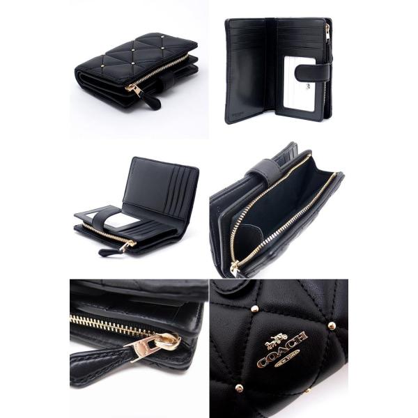 コーチ Coach 財布 二つ折り財布 レディース レザー ブラック黒 スタッズ imblk Buyee Buyee Japanese Proxy Service Buy From Japan Bot Online