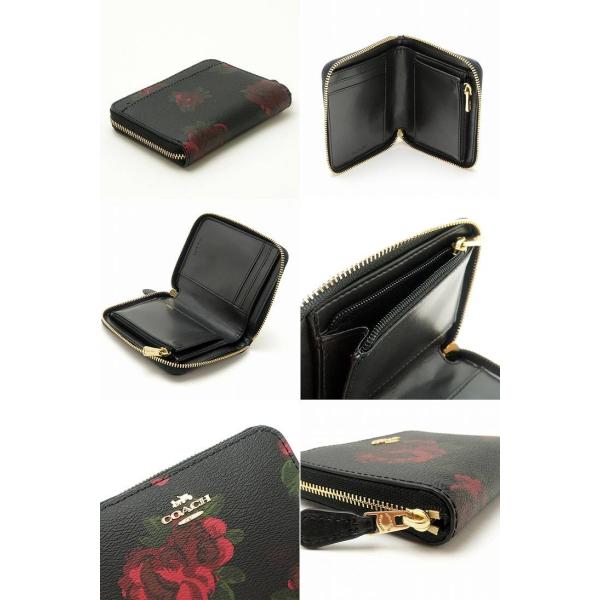コーチ 財布 二つ折り Coach 財布 二つ折り 財布 レディース 花柄 ブラック黒 imlp5 花柄 imlp5 贅沢屋