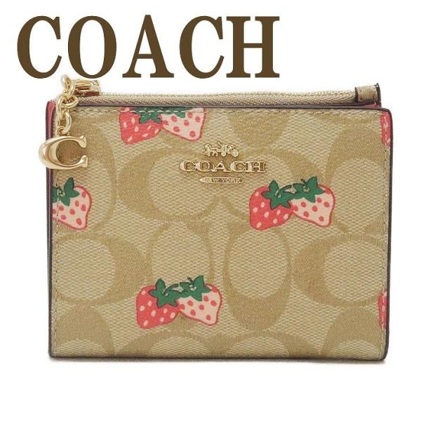 【新品】COACH コーチ＊2つ折り財布 いちご COACH コーチ 財布 ☆COACH☆ スナップ ウォレット ワイルド