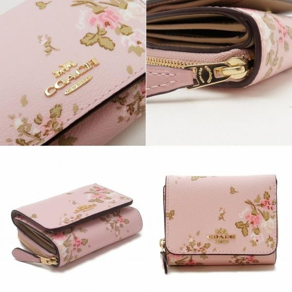 コーチ 財布 レディース 財布 レディース ミニ レディース ピンク Coach imokv レディースファッション フローラル imokv 贅沢屋 花柄 imokv 三つ折り財布 人気デザイナー