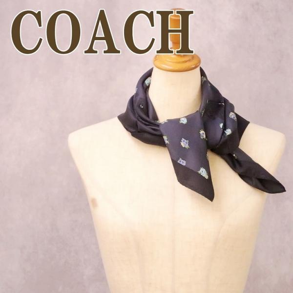 coach スカーフ　コーチ　シルク100% ラインストーン　ブラック COACH（コーチ） 【並行輸入品】コーチ スカーフ レディース シルク 花