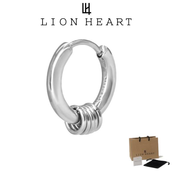 ライオンハート ピアス メンズ リングチャーム フープ ピアス メンズ サージカルステンレス316L LH-03EA0305 LION HEART ステンレス アレルギーフリー メンズピ