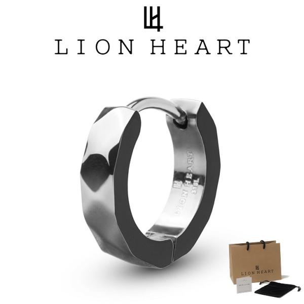 ライオンハート ピアス メンズ ＜WEB限定＞ カッティング フープピアス ピアス サージカルステンレス 316L LH-1 LH-03EA037 LION HEART ステンレス アレルギーフ